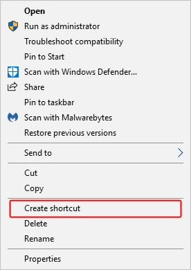 create a shortcut on laptop